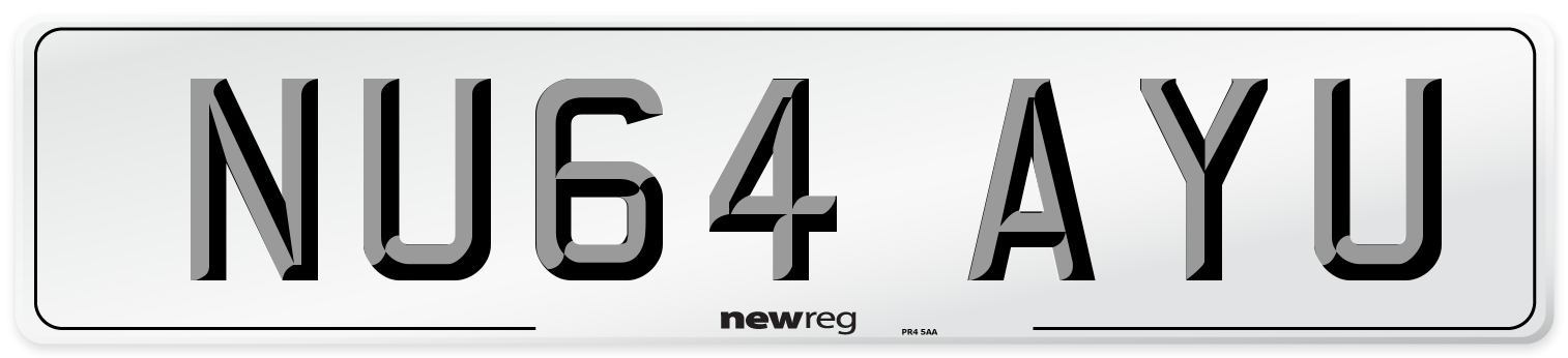 NU64 AYU Number Plate from New Reg